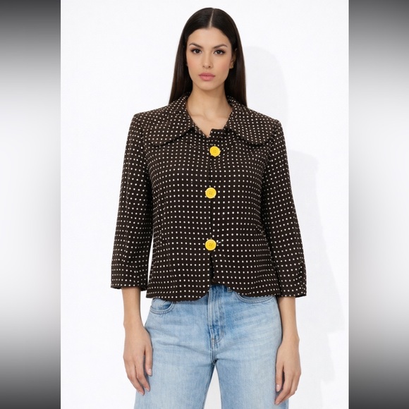 Alice + Olivia Jackets & Blazers - Alice + Olivia brown polka dot blazer